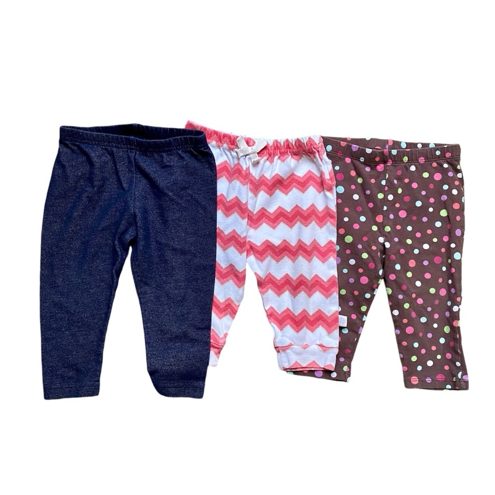 Jumping Beans Polka Dot Baby Leggings - Brown and Multicolor